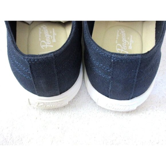 Original Penguin Men's Sam Stripe Classic Lace Up Canvas Dark Blue Shoes NIB - Picture 5 of 6